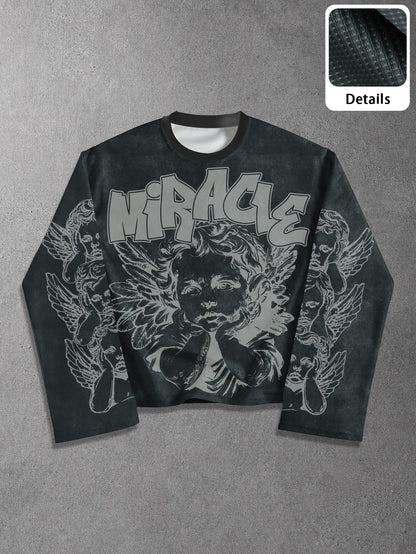 Men's Vintage Distressed Loose Fit Sweatshirt