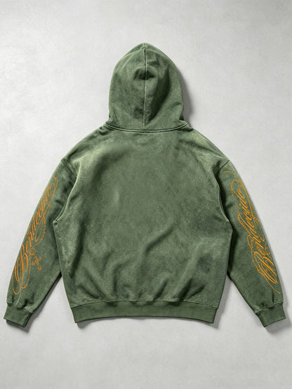 Men's Vintage Green "California" Graphic Hoodie