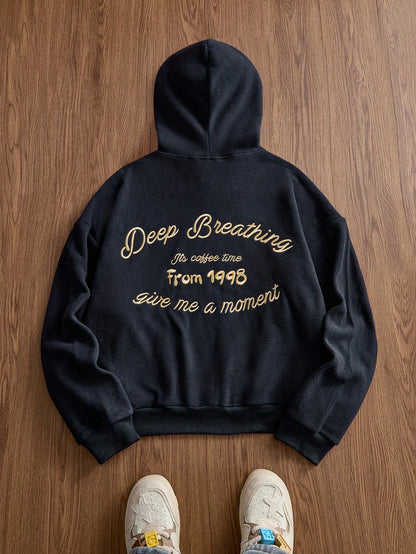 Men's Vintage Y2K Letter Baggy Hoodie