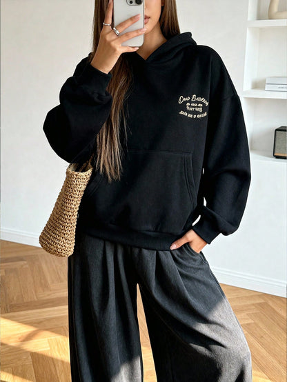 Men's Vintage Y2K Letter Baggy Hoodie