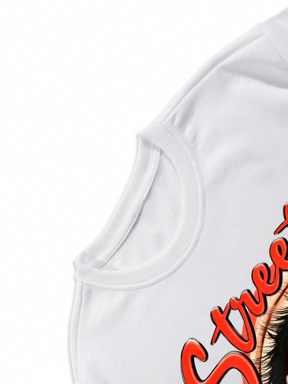 Men's White Eye Cross Print Pullover Sweatshirt