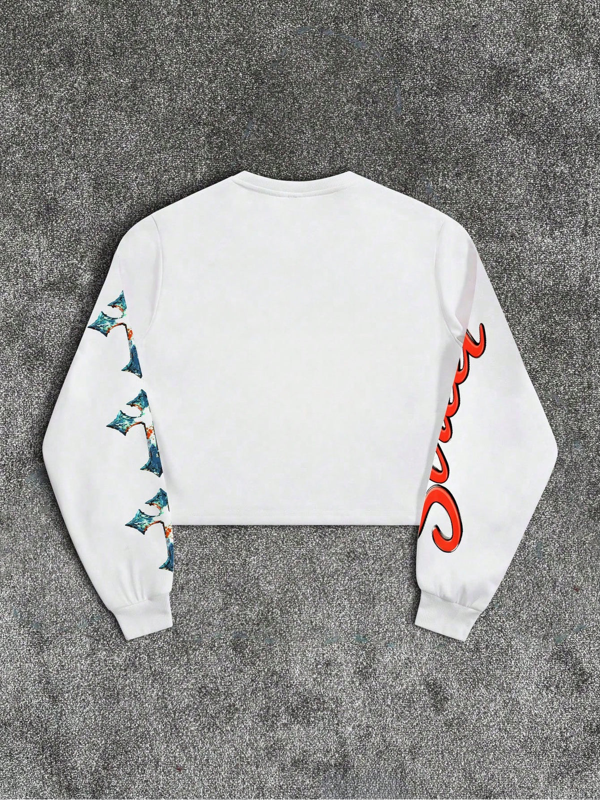 Men's White Eye Cross Print Pullover Sweatshirt