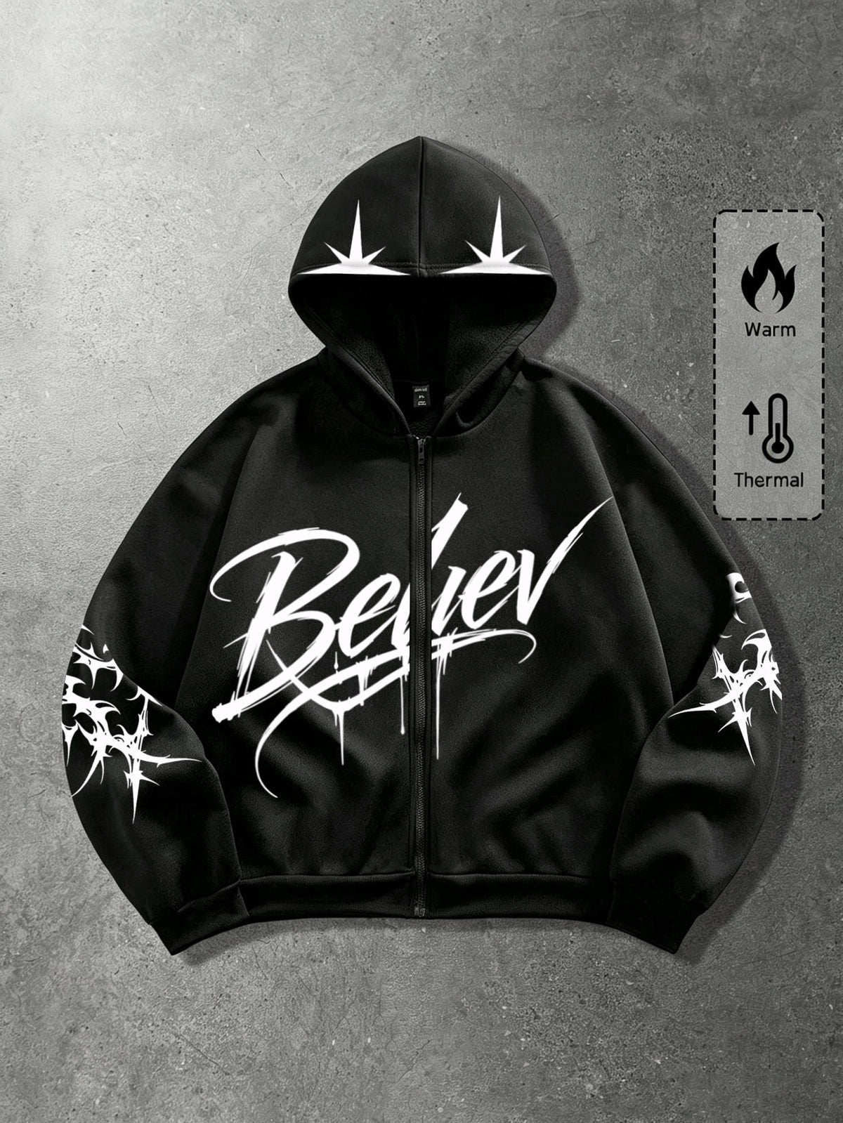 Men's Y2K Graphic Full-Zip Hoodie