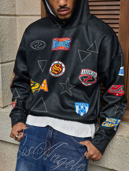 Men's Y2K Pentagram Baggy Hoodie