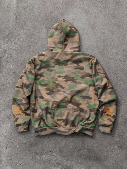 Mens Camo Fire Knight 'Wests...' Graphic Hoodie
