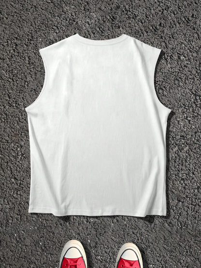 Mens Character & Slogan Sleeveless Tee