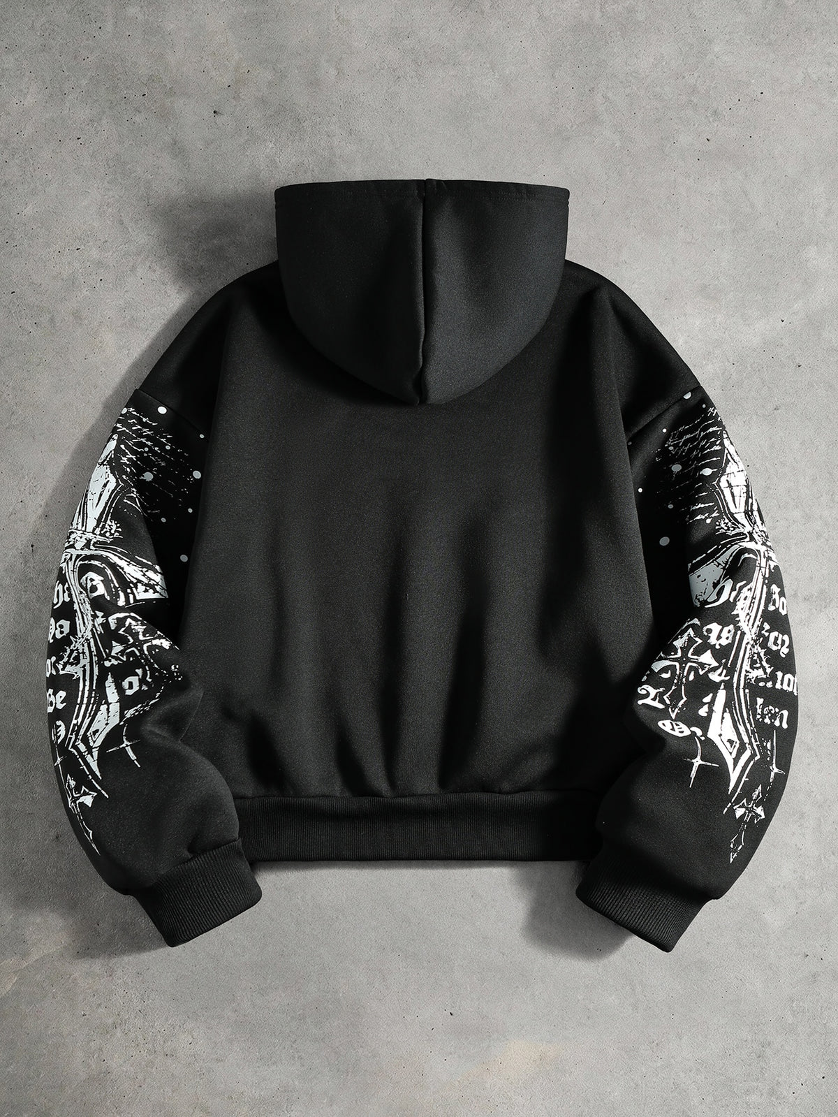 Mens Oversized Graphic Anime Gothic Polyester Hoodie