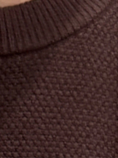 Men’s Casual College Commuter Style Simple Knit Long Sleeve Sweater