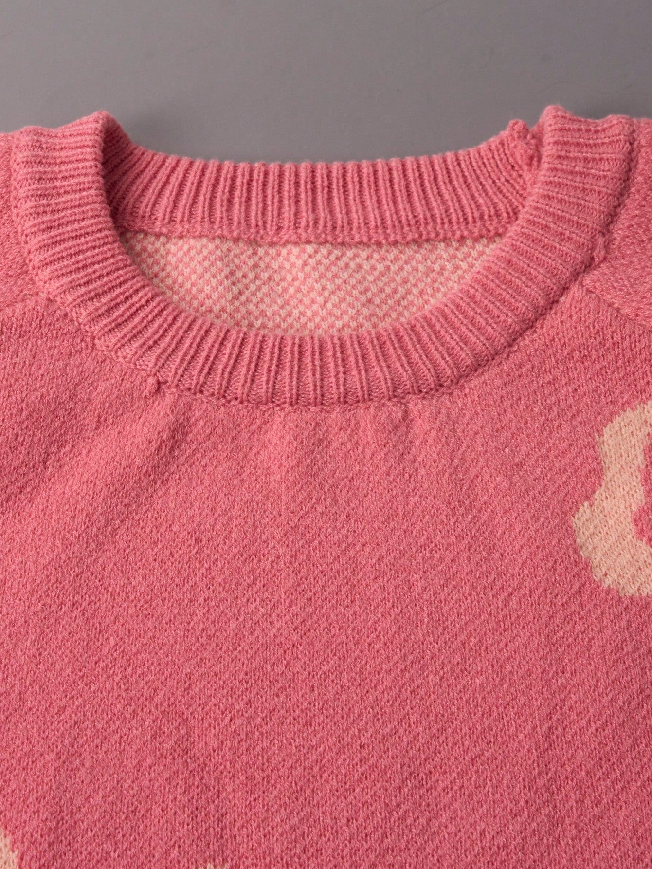 Cute Cloud Pattern Distressed Cute Knitted Crew Neck Long Sleeve Sweater