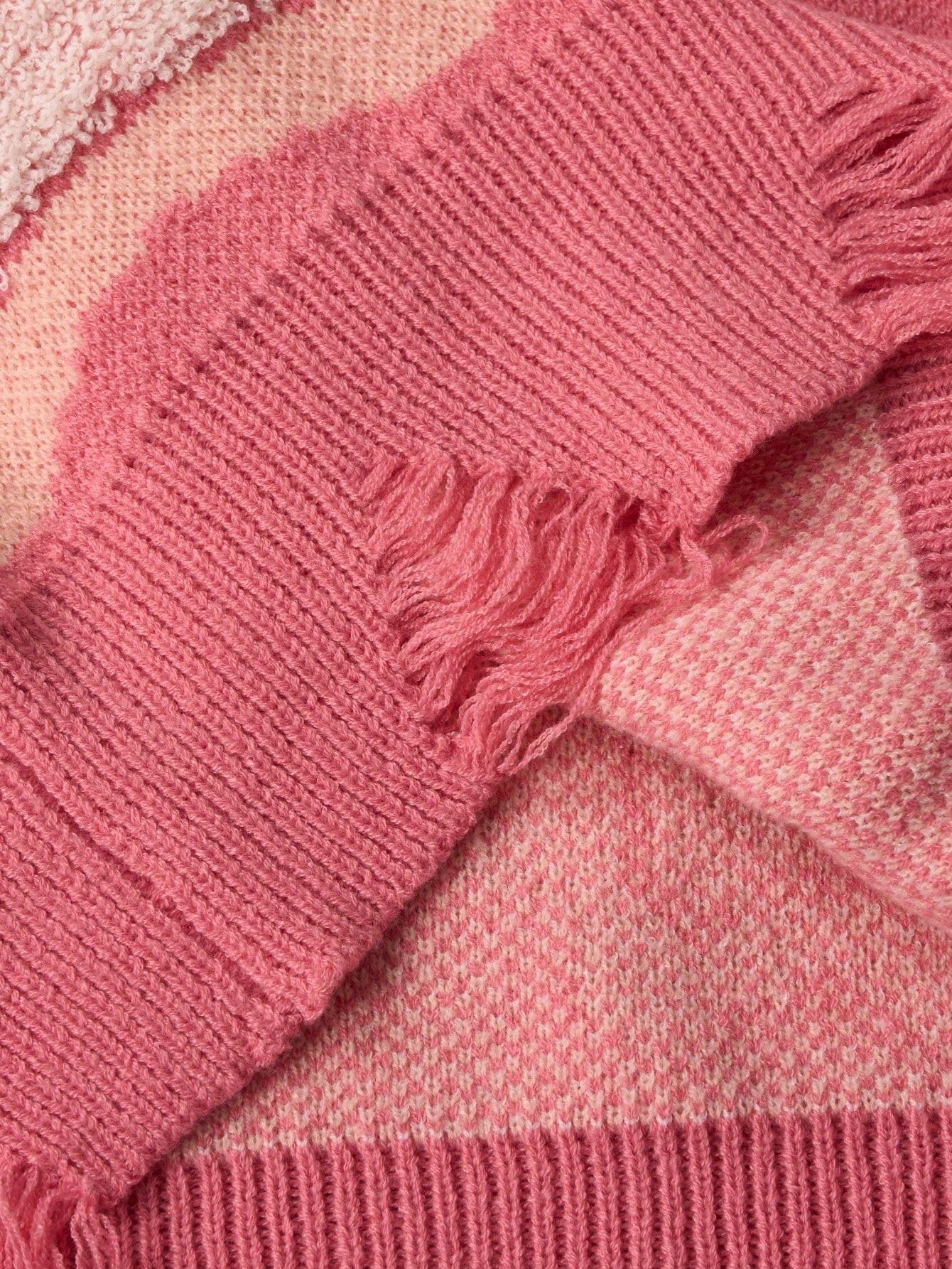 Cute Cloud Pattern Distressed Cute Knitted Crew Neck Long Sleeve Sweater