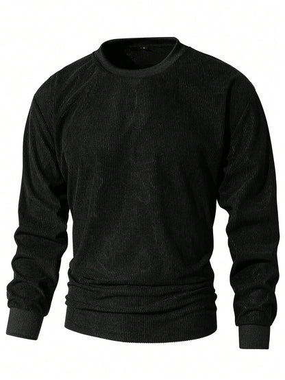 Men’s Casual Old Money Corduroy Sweatshirt