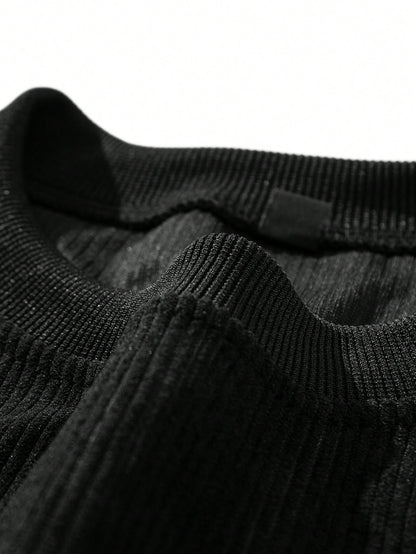 Men’s Casual Old Money Corduroy Sweatshirt