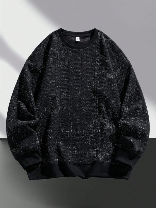 Men’s Fashionable Casual Crew Neck Warm Sweatshirt