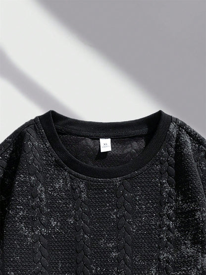 Men’s Fashionable Casual Crew Neck Warm Sweatshirt