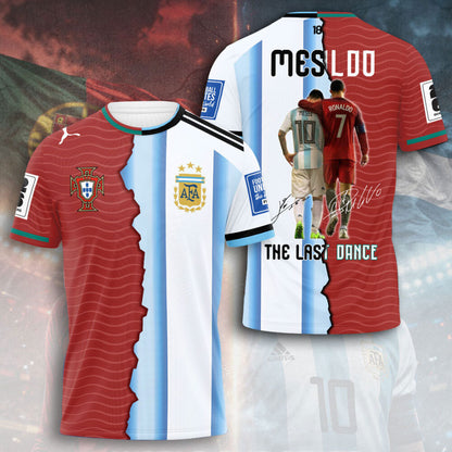 Messi Ronaldo The Last Dance Split Soccer Jersey