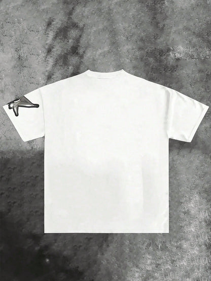Metallic Face Star Graphic T-Shirt