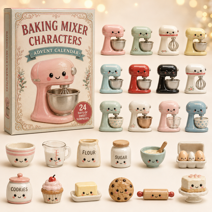 CHRISTMAS KICKOFF 40% OFF - Baking Lover Advent Calendar 2026 - 24-Day Festive Countdown, Acrylic Charms Blind Box - Gift For Baking Lovers