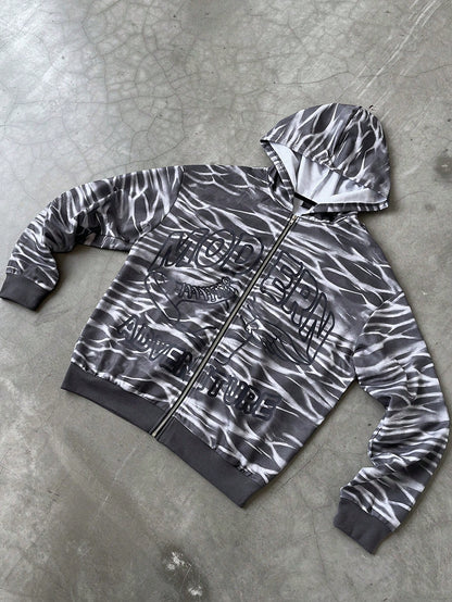 Modern Adventure Graphic Zip-Up Hoodie