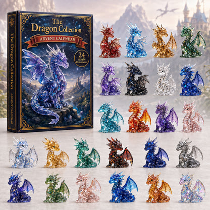 CHRISTMAS KICKOFF 40% OFF - Mystic Dragon Advent Calendar 2026 - 24-Day Festive Countdown, Acrylic Charms Blind Box - Gift For Dragon Lovers