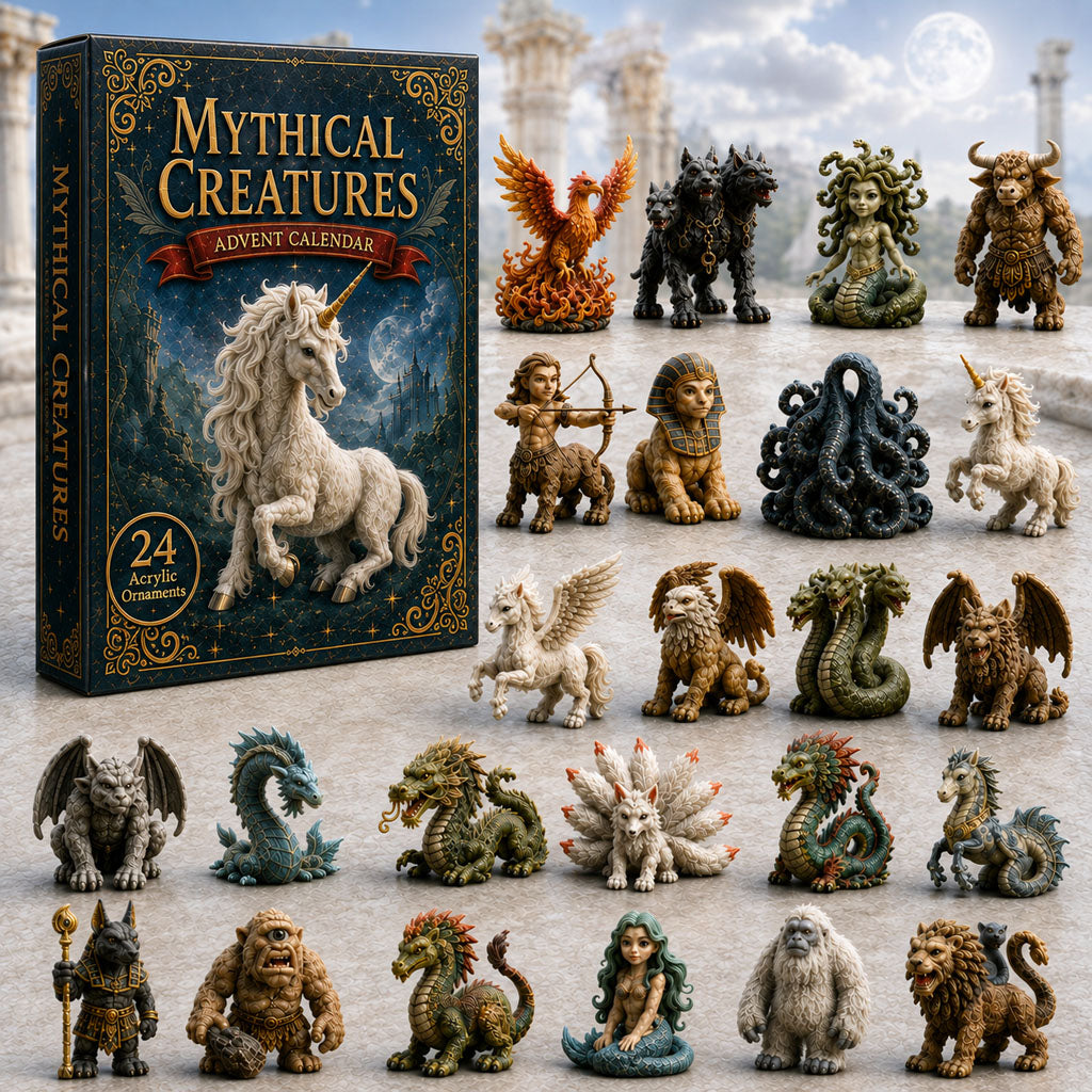 CHRISTMAS KICKOFF 40% OFF - Mythical Legends Advent Calendar 2026 - 24-Day Festive Countdown, Acrylic Charms Blind Box - Gift For Fantasy Lovers AC0HA027
