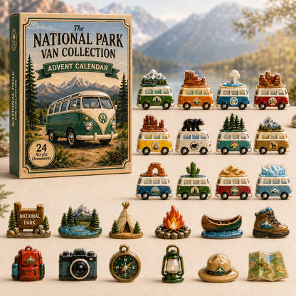 CHRISMAST KICKOFF 40% OFF - National Park Van Advent Calendar 2026 - 24-Day Festive Countdown, Acrylic Charms Blind Box - Gift For Campervan Lovers AC0TH154
