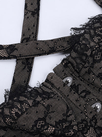 Noir Sheer Corset Top