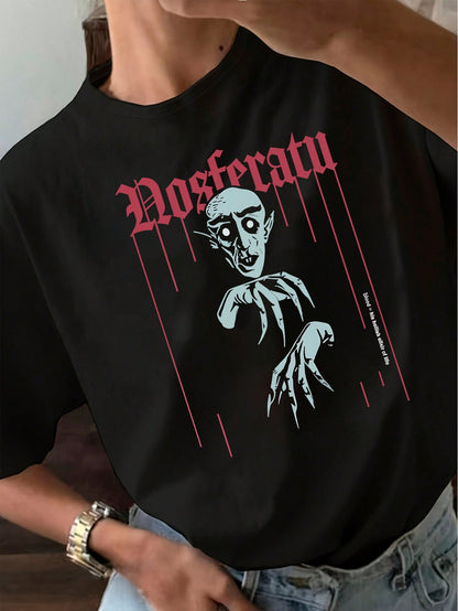 Nosferatu Vintage Vampire Horror Graphic Black Tee
