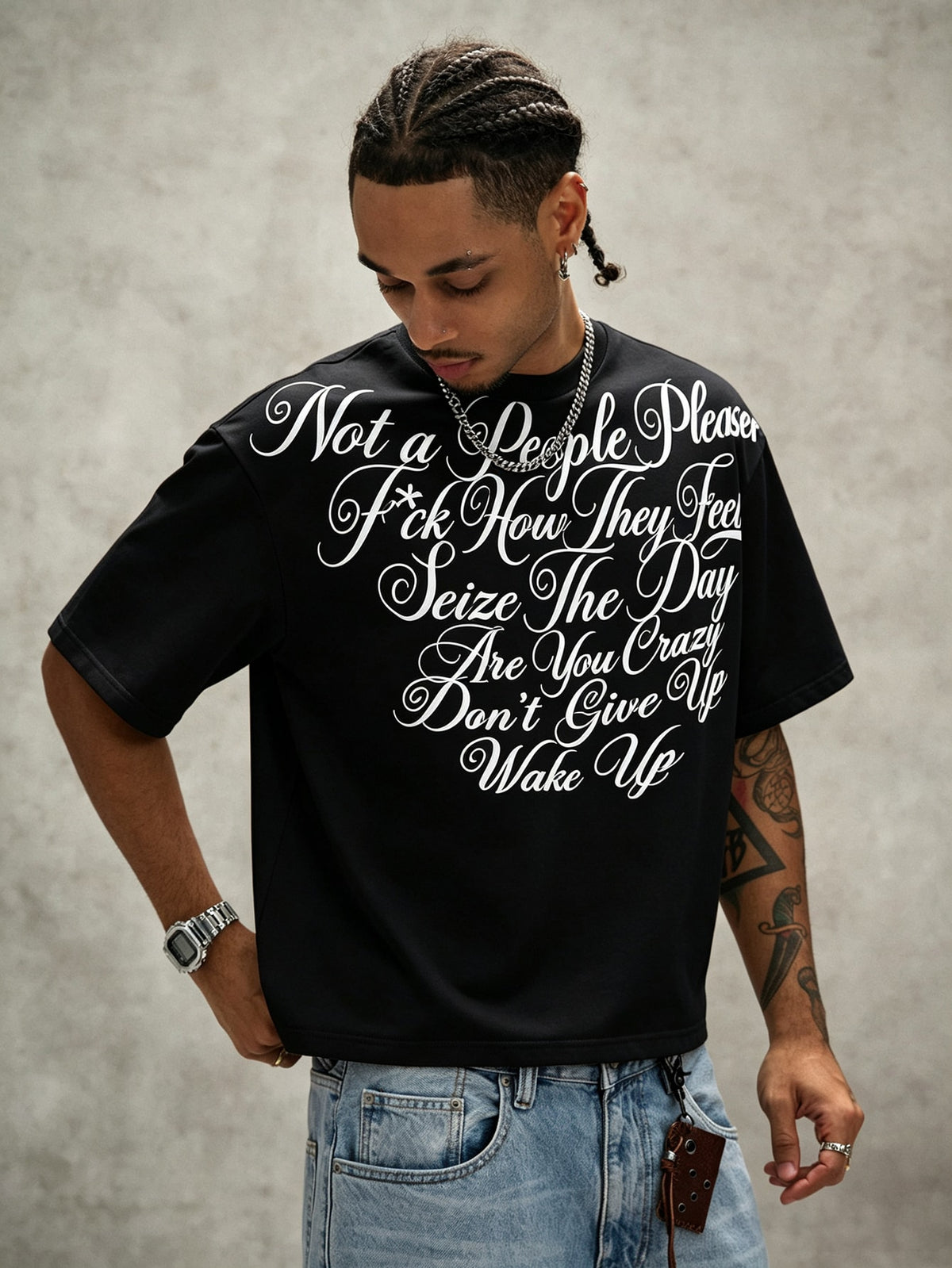 Not A People Pleaser Graphic Black T-Shirt