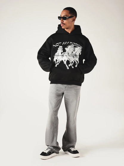 Not My Rodeo Oversized Pullover Graphic Hoodie