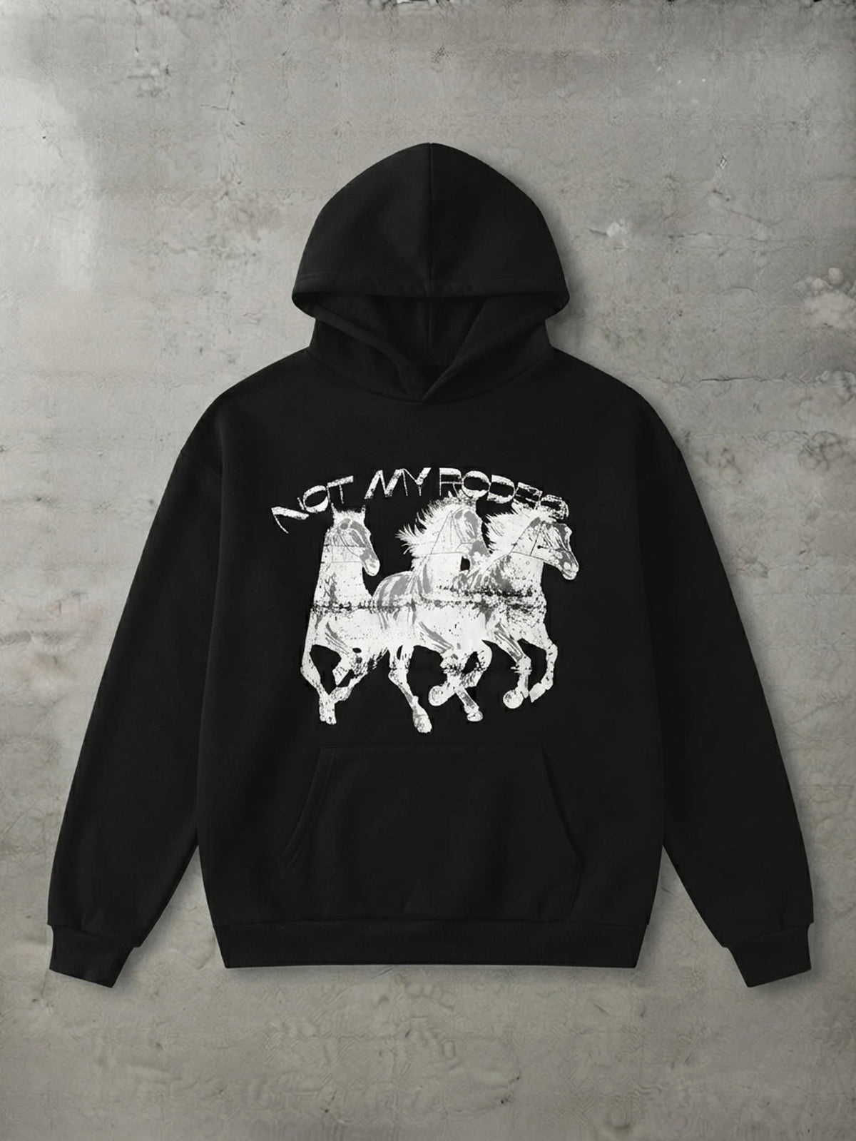 Not My Rodeo Oversized Pullover Graphic Hoodie