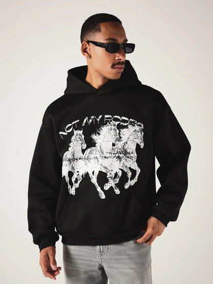 Not My Rodeo Oversized Pullover Graphic Hoodie