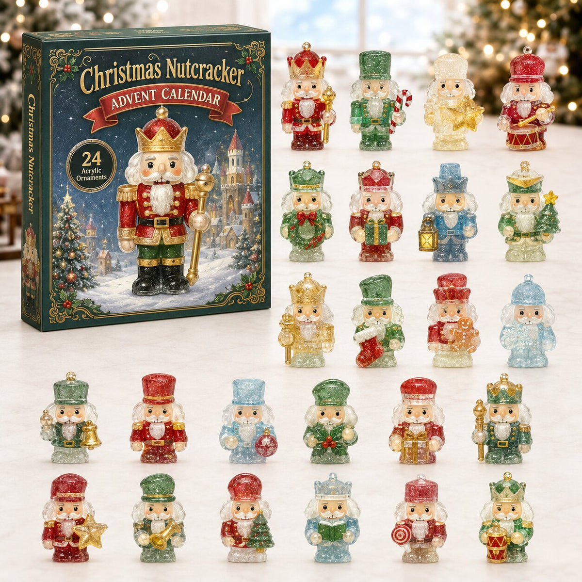 CHRISTMAS KICKOFF 40% OFF - Nutcracker Advent Calendar 2026 - 24-Day Festive Countdown, Acrylic Charms Blind Box - Gift For Holiday Lovers AC0NT003