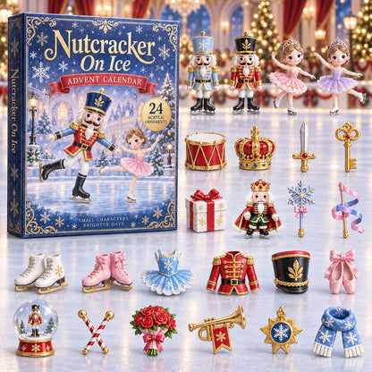 CHRISTMAS KICKOFF 40% OFF - Nutcracker On Ice Advent Calendar 2026 - 24-Day Festive Countdown, Acrylic Charms Blind Box - Gift For Figure Skater Lovers AC0NT334