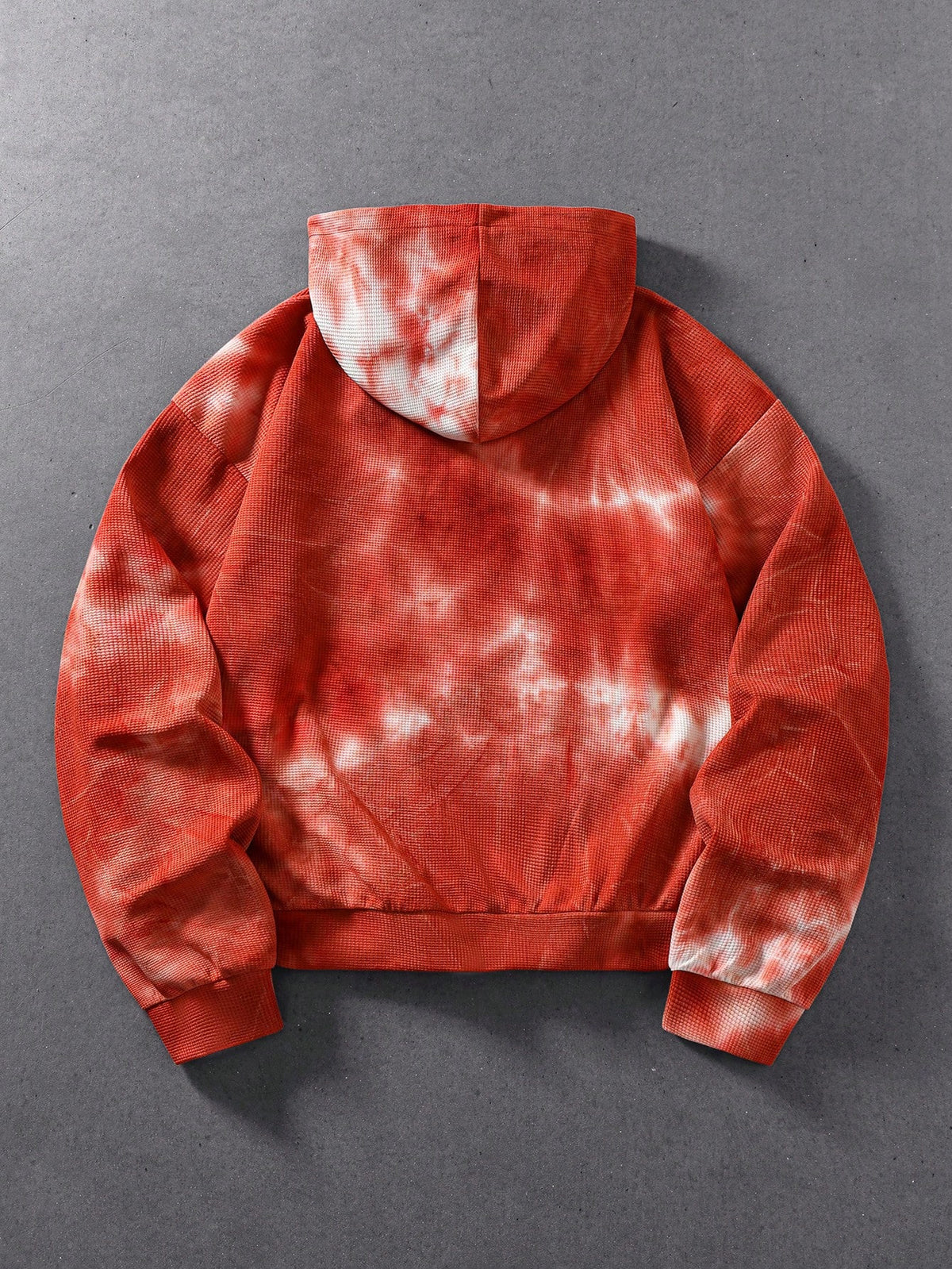 Orange Tie Dye Zip Hoodie