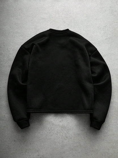 Cropped 3D Embroidery & Camouflage Men's Streetwear