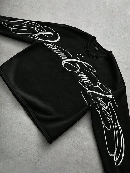 Cropped 3D Embroidery & Camouflage Men's Streetwear