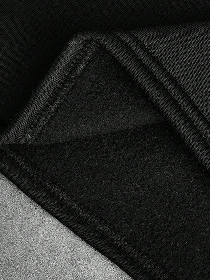 Cropped 3D Embroidery & Camouflage Men's Streetwear