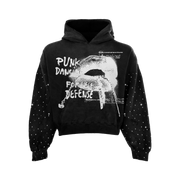 Punk Lips Rhinestone Hoodie