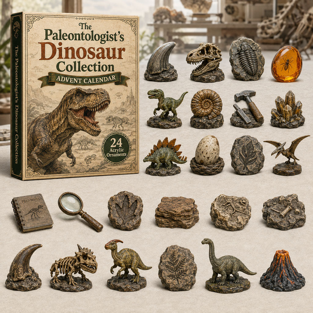 CHRISMAST KICKOFF 40% OFF - Paleontologist Dinosaur Discovery Advent Calendar 2026 - 24-Day Festive Countdown, Acrylic Charms Blind Box - Gift For Dinosaur Lovers AC0TH064
