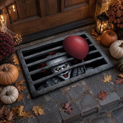 Pennywise Sewer Grate Red Balloon Halloween Gate Doormat