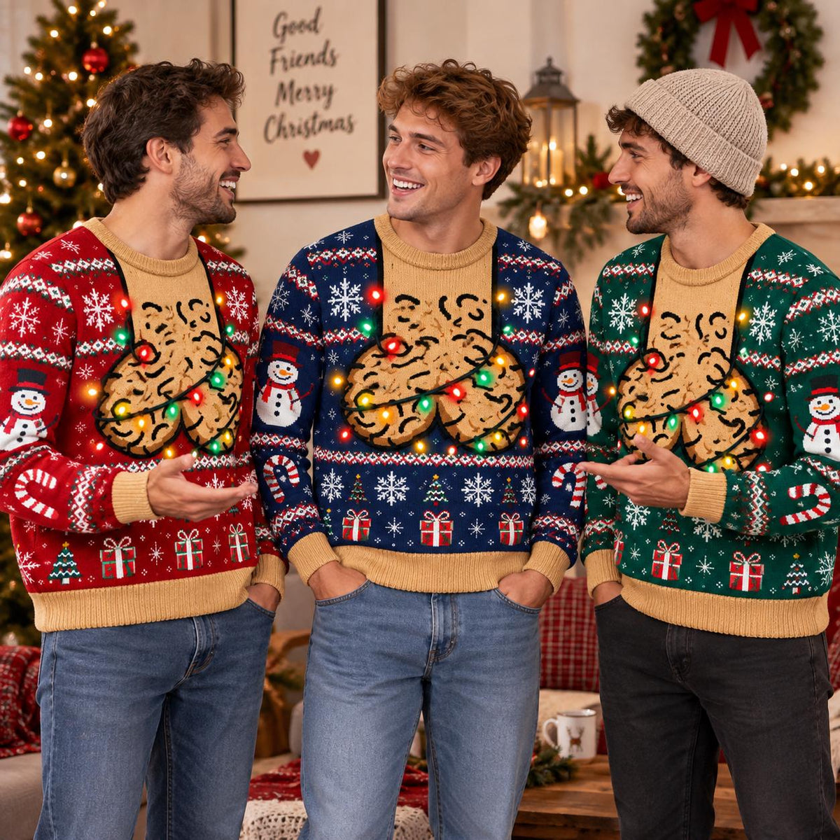 Personalized Cookie Chest Ugly Christmas Sweater