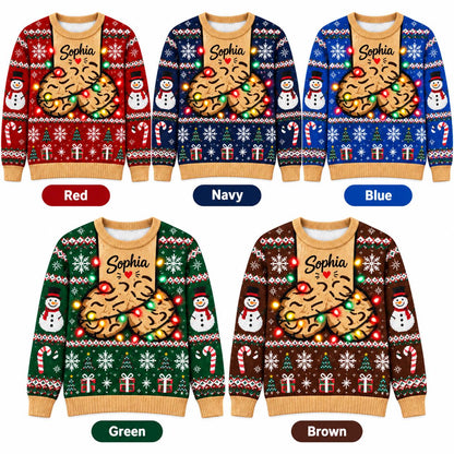 Personalized Cookie Chest Ugly Christmas Sweater