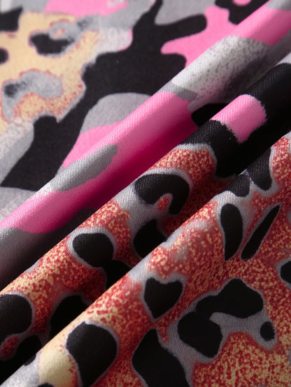Pink Leopard Camo Zip Hoodie