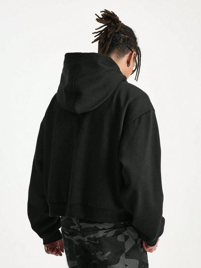 Please God Jesus Black Y2K Hoodie