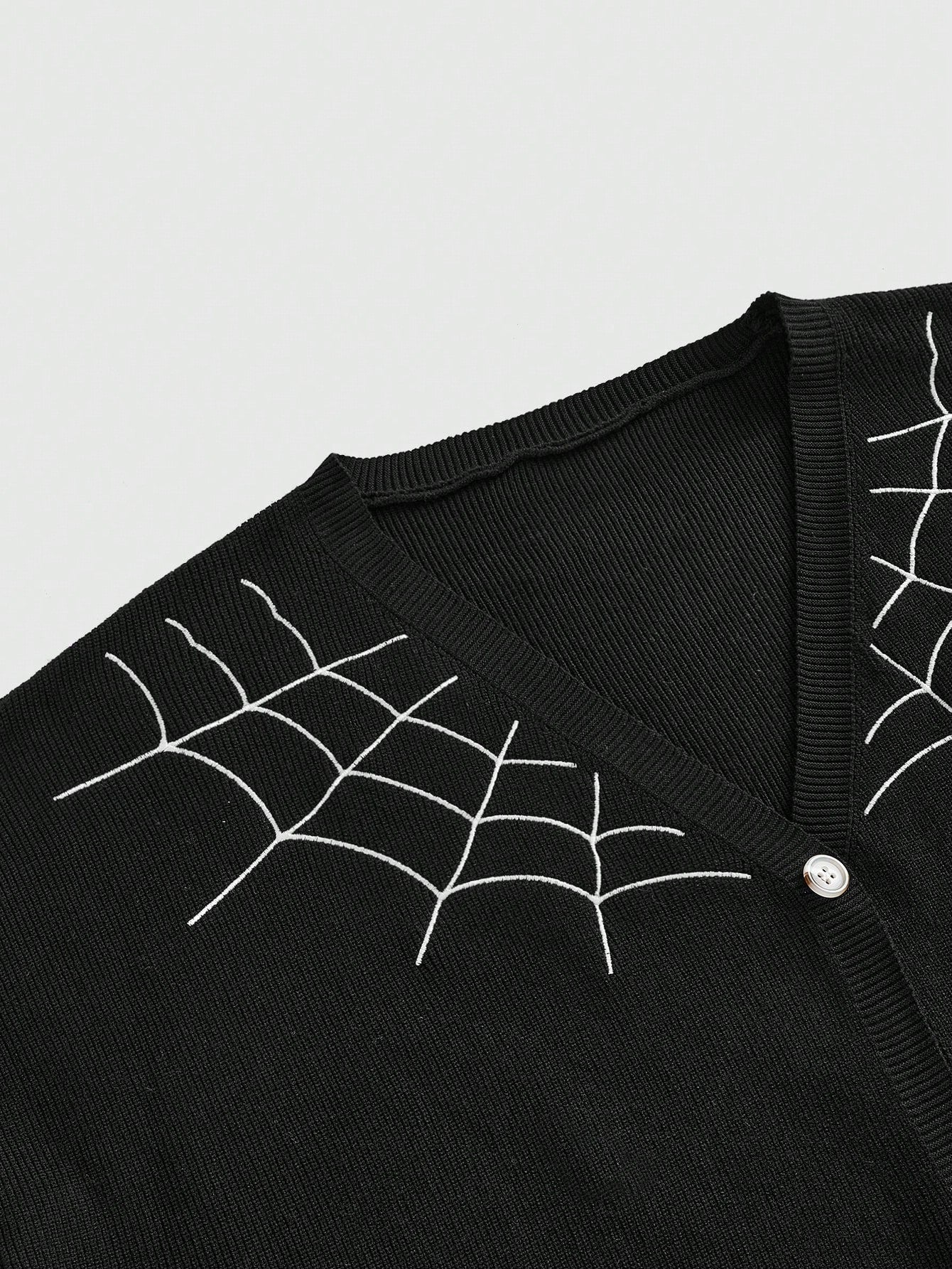 Plus Gothic Spider Embroidered Cardigan