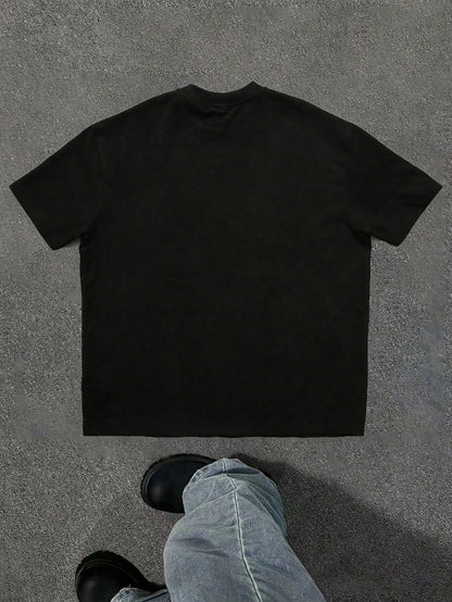 Plus Money Angel Face Graphic Oversized Tee