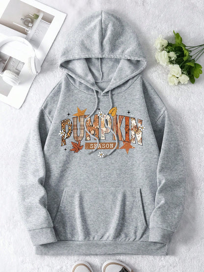 Women’s Patchwork Graphic Hoodie Fall & Winter Essential Sweatshirt