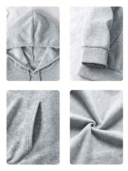 Women’s Patchwork Graphic Hoodie Fall & Winter Essential Sweatshirt