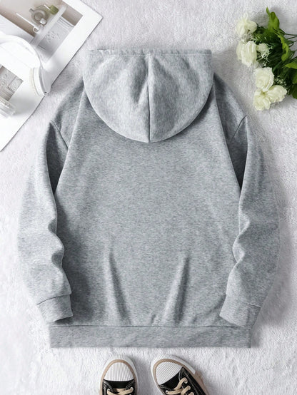 Women’s Patchwork Graphic Hoodie Fall & Winter Essential Sweatshirt