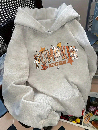 Women’s Patchwork Graphic Hoodie Fall & Winter Essential Sweatshirt